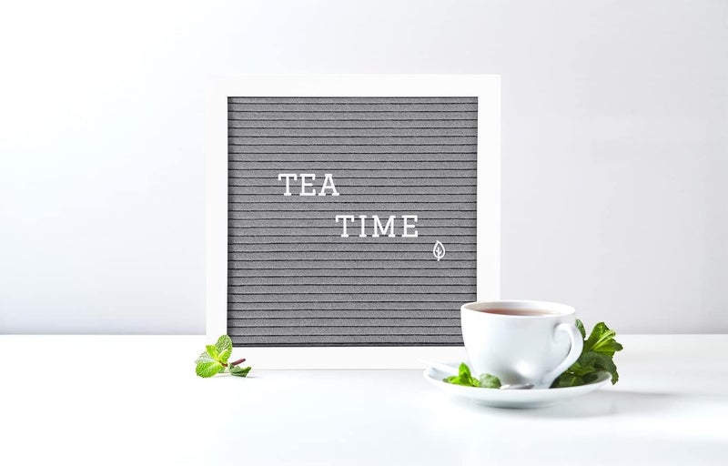 G GAMIT Letter Board Sign White Frame 10x10 - Felt Letter Board Baby Announcement Board with Typewriter Letters, White Letter Board Sign Board&Message Board with Stand and Canvas Bag. - Image 4